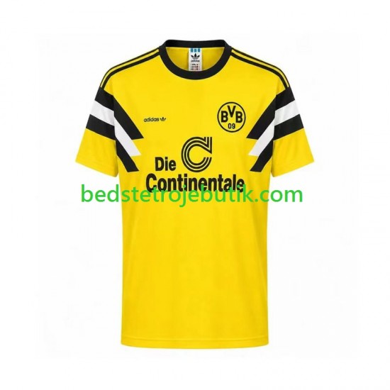 Borussia Dortmund 1989 Retro Mænd Hjemmebane Fodboldtrøje Kortærmet