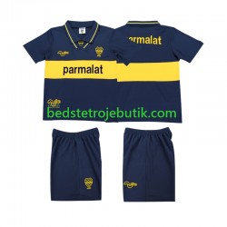 CA Boca Juniors 1993 1995 Retro Børn Hjemmebane Fodboldtrøje Kortærmet