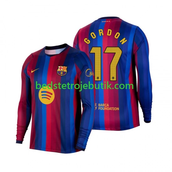 FC Barcelona Anthony Gordon 17 Mænd Hjemmebane Fodboldtrøje 2026-2027 Langærmet