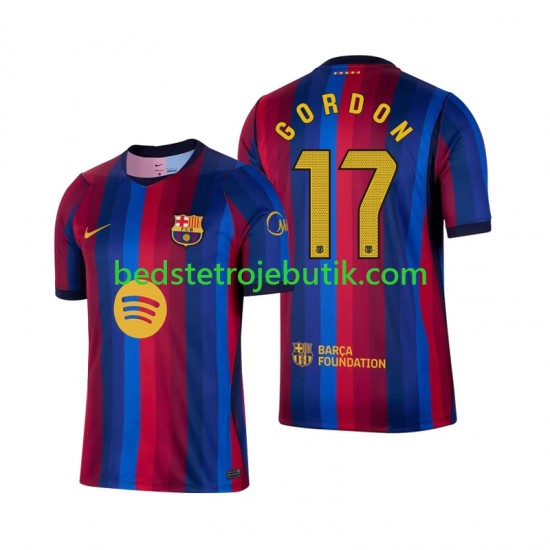 FC Barcelona Anthony Gordon 17 Mænd Hjemmebane Fodboldtrøje 2026-2027 Kortærmet