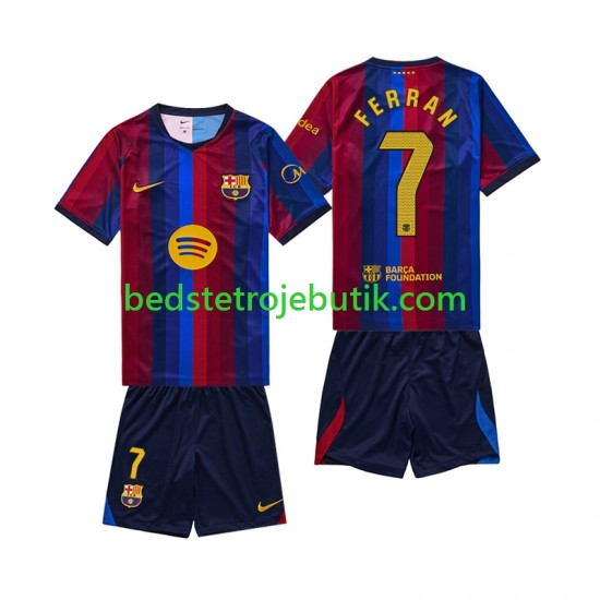 FC Barcelona Ferran Torres 7 Børn Hjemmebane Fodboldtrøje 2026-2027 Kortærmet
