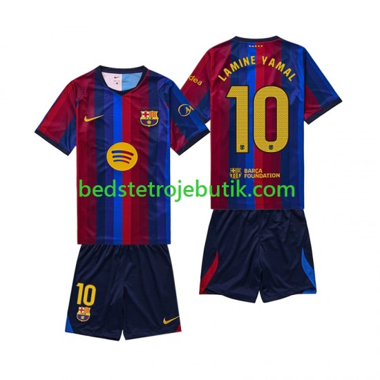 FC Barcelona Lamine Yamal 10 Børn Hjemmebane Fodboldtrøje 2026-2027 Kortærmet