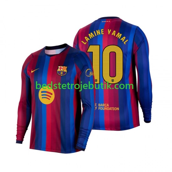 FC Barcelona Lamine Yamal 10 Mænd Hjemmebane Fodboldtrøje 2026-2027 Langærmet