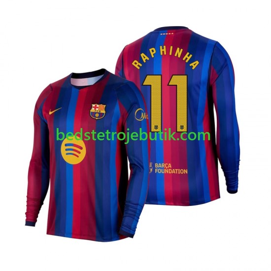 FC Barcelona Raphinha 11 Mænd Hjemmebane Fodboldtrøje 2026-2027 Langærmet