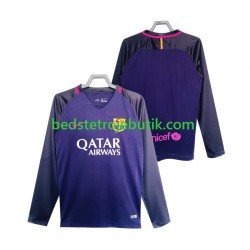 FC Barcelona 2016 2017 Retro Mænd Udebane Fodboldtrøje Langærmet