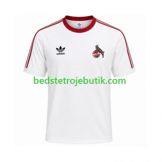 FC Köln 1986 1987 Retro Mænd Hjemmebane Fodboldtrøje Kortærmet