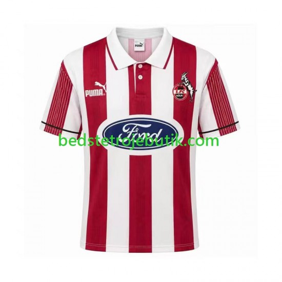 FC Köln 1995 1996 Retro Mænd Hjemmebane Fodboldtrøje Kortærmet