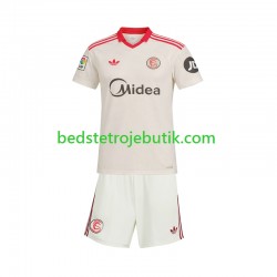 Sevilla FC Retro Børn Hjemmebane Fodboldtrøje 2025-2026 Kortærmet