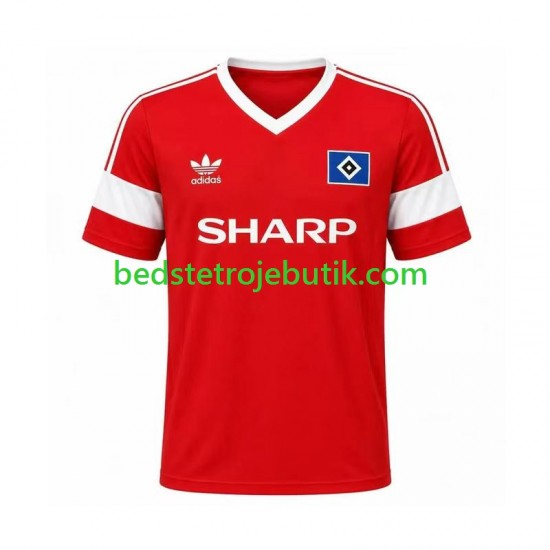 Hamburger SV 1988 Retro Mænd Udebane Fodboldtrøje Kortærmet