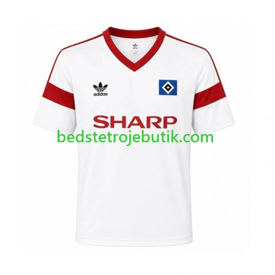Hamburger SV 1988 Retro Mænd Hjemmebane Fodboldtrøje Kortærmet