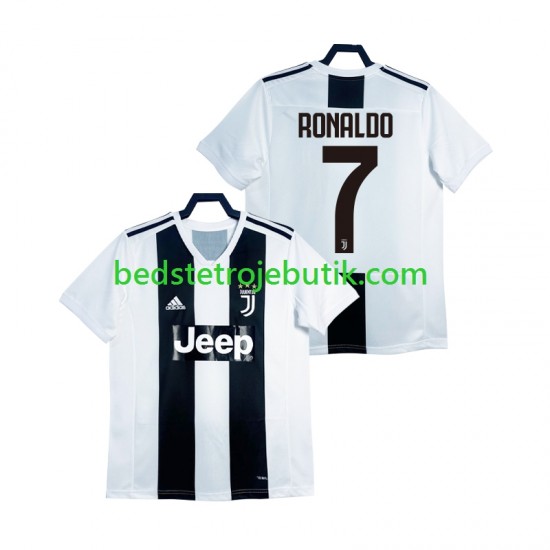 Juventus Cristiano Ronaldo 2018 2019 Retro Mænd Hjemmebane Fodboldtrøje Kortærmet