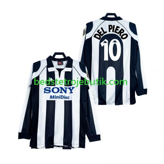 Juventus DEL PIERO 10 1997 Retro Mænd Hjemmebane Fodboldtrøje 1998 Langærmet
