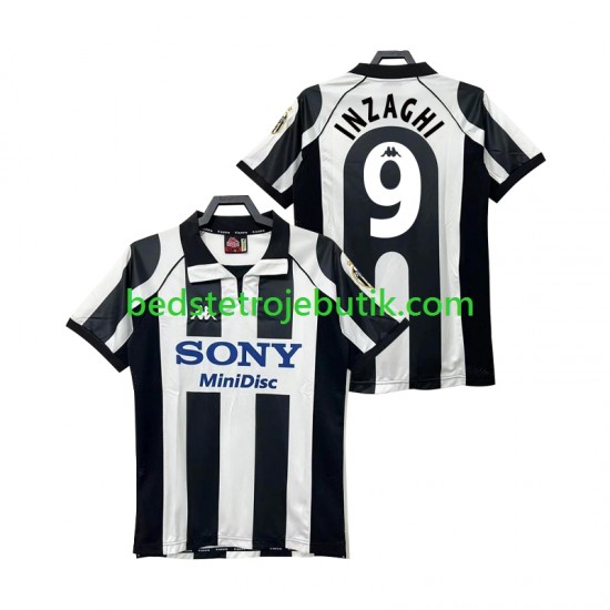 Juventus INZAGHI 9 1997 Retro Mænd Hjemmebane Fodboldtrøje 1998 Kortærmet