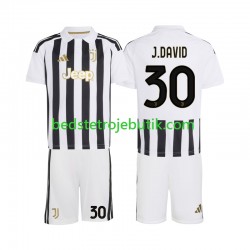 Juventus Jonathan David 30 Børn Hjemmebane Fodboldtrøje 2026-2027 Kortærmet