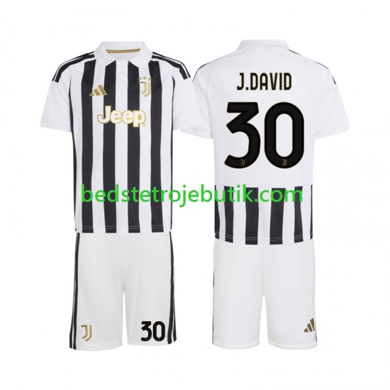 Juventus Jonathan David 30 Børn Hjemmebane Fodboldtrøje 2026-2027 Kortærmet