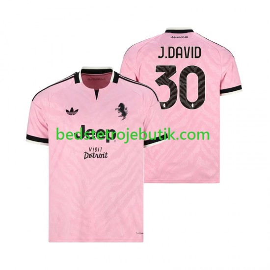 Juventus Jonathan David 30 Mænd Udebane Fodboldtrøje 2026-2027 Kortærmet