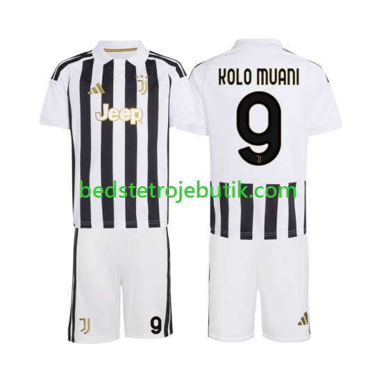 Juventus Randal Kolo Muani 9 Børn Hjemmebane Fodboldtrøje 2026-2027 Kortærmet