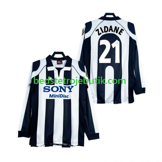 Juventus ZIDANE 21 1997 Retro Mænd Hjemmebane Fodboldtrøje 1998 Langærmet