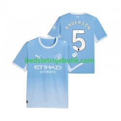 Manchester City Elliot Anderson 5 Mænd Hjemmebane Fodboldtrøje 2026-2027 Kortærmet