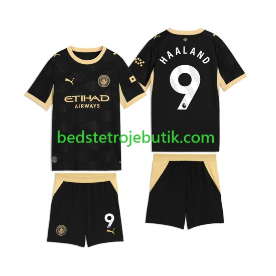 Manchester City Erling Haaland 9 Børn Udebane Fodboldtrøje 2026-2027 Kortærmet
