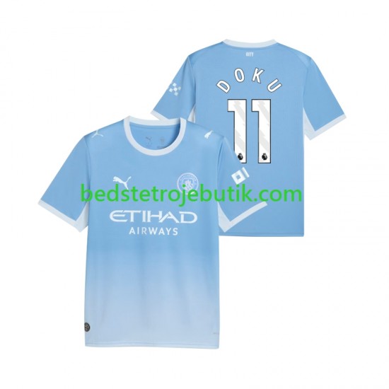 Manchester City Jeremy Doku 11 Mænd Hjemmebane Fodboldtrøje 2026-2027 Kortærmet