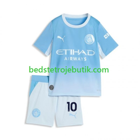 Manchester City Rayan Cherki 10 Børn Hjemmebane Fodboldtrøje 2026-2027 Kortærmet