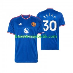 Manchester United Benjamin Sesko 30 Mænd Udebane Fodboldtrøje 2026-2027 Kortærmet