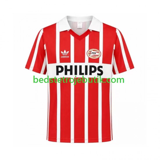 PSV Eindhoven 1990 Retro Mænd Hjemmebane Fodboldtrøje Kortærmet