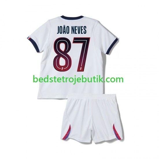Paris Saint-Germain Joao Neves 87 Børn Udebane Fodboldtrøje 2026-2027 Kortærmet