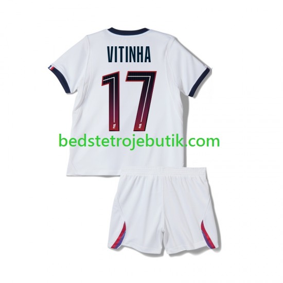 Paris Saint-Germain Vitinha 17 Børn Udebane Fodboldtrøje 2026-2027 Kortærmet