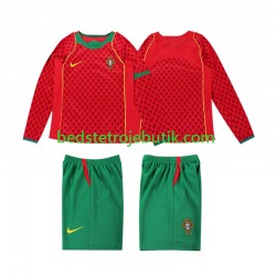 Portugal Retro Børn Hjemmebane Fodboldtrøje 2004 Langærmet