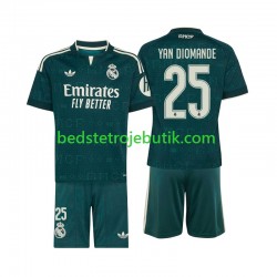 Real Madrid Yan Diomande 25 Børn Udebane Fodboldtrøje 2026-2027 Kortærmet