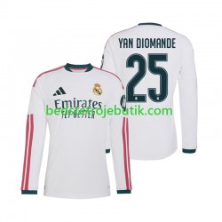 Real Madrid Yan Diomande 25 Mænd Hjemmebane Fodboldtrøje 2026-2027 Langærmet