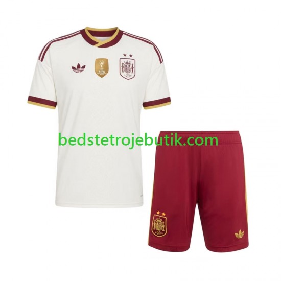 Spanien 2-star Børn Udebane Fodboldtrøje 2026-2027 Kortærmet