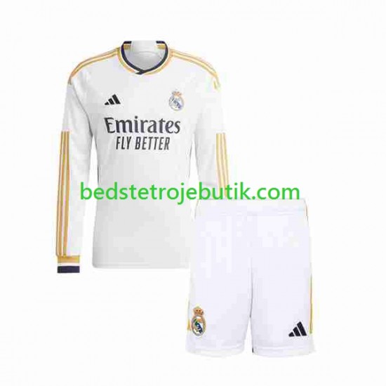 Real Madrid Børn Hjemmebane Fodboldtrøje 2023-2024 Langærmet
