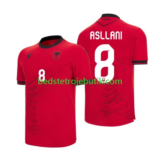 Albanien Kristjan Asllani 8 Mænd Hjemmebane Fodboldtrøje World Cup 2026 Kortærmet