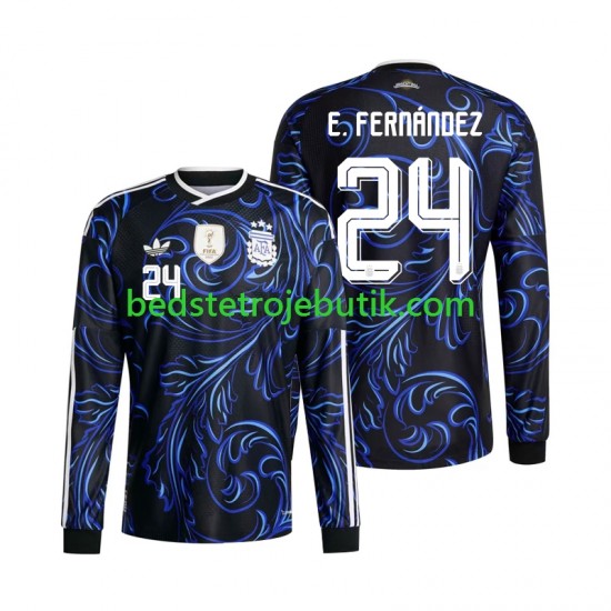 Argentina Enzo Fernandez 24 Mænd Udebane Fodboldtrøje World Cup 2026 Langærmet