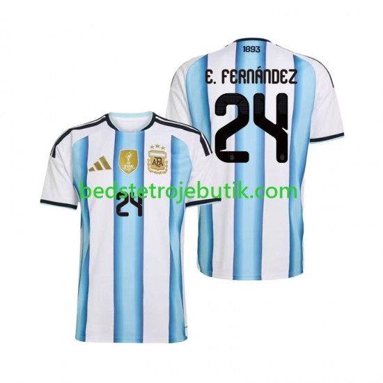 Argentina Enzo Fernandez 24 Mænd Hjemmebane Fodboldtrøje World Cup 2026 Kortærmet