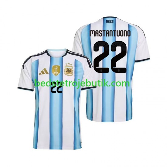 Argentina Franco Mastantuono 22 Mænd Hjemmebane Fodboldtrøje World Cup 2026 Kortærmet