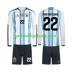 Argentina Franco Mastantuono 22 Børn Hjemmebane Fodboldtrøje World Cup 2026 Langærmet