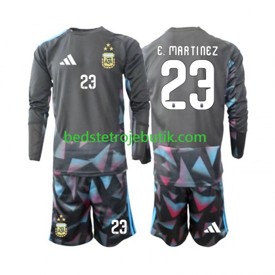 Argentina Emiliano Martinez 23 Målmand Børn Hjemmebane Fodboldtrøje World Cup 2026 Langærmet