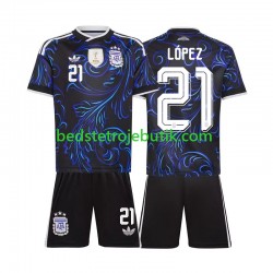 Argentina Jose Manuel Lopez 21 Børn Udebane Fodboldtrøje World Cup 2026 Kortærmet