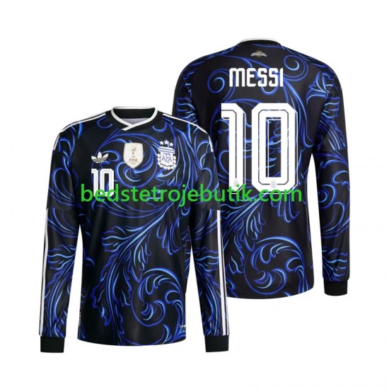 Argentina Lionel Messi 10 Mænd Udebane Fodboldtrøje World Cup 2026 Langærmet