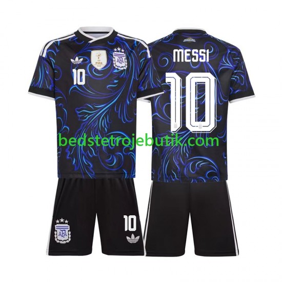 Argentina Lionel Messi 10 Børn Udebane Fodboldtrøje World Cup 2026 Kortærmet