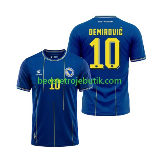 Bosnien Hercegovina Ermedin Demirovic 10 Mænd Hjemmebane Fodboldtrøje World Cup 2026 Kortærmet