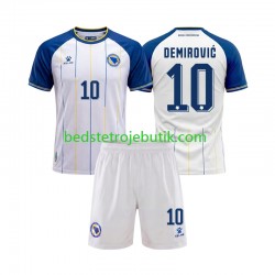 Bosnien Hercegovina Ermedin Demirovic 10 Børn Udebane Fodboldtrøje World Cup 2026 Kortærmet
