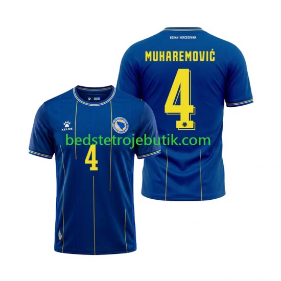 Bosnien Hercegovina Tarik Muharemovic 4 Mænd Hjemmebane Fodboldtrøje World Cup 2026 Kortærmet