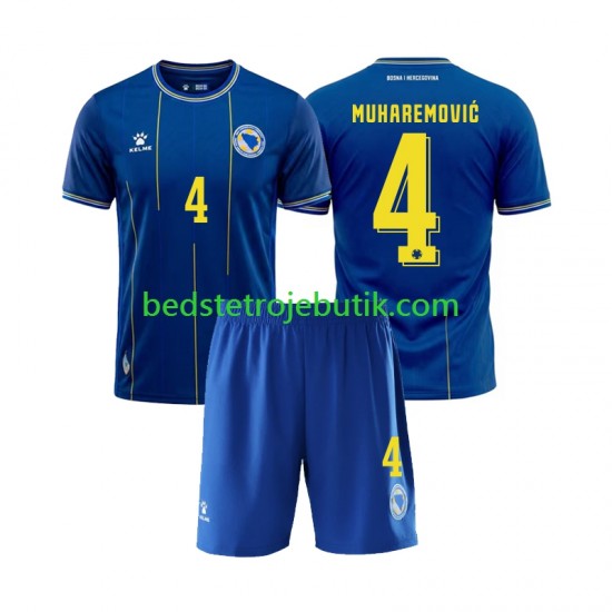 Bosnien Hercegovina Tarik Muharemovic 4 Børn Hjemmebane Fodboldtrøje World Cup 2026 Kortærmet