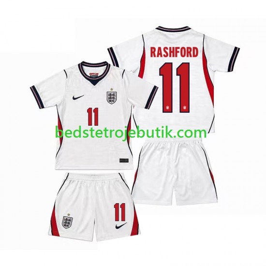 England Marcus Rashford 11 Børn Hjemmebane Fodboldtrøje World Cup 2026 Kortærmet