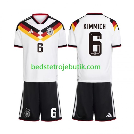 Tyskland Joshua Kimmich 6 Børn Hjemmebane Fodboldtrøje World Cup 2026 Kortærmet